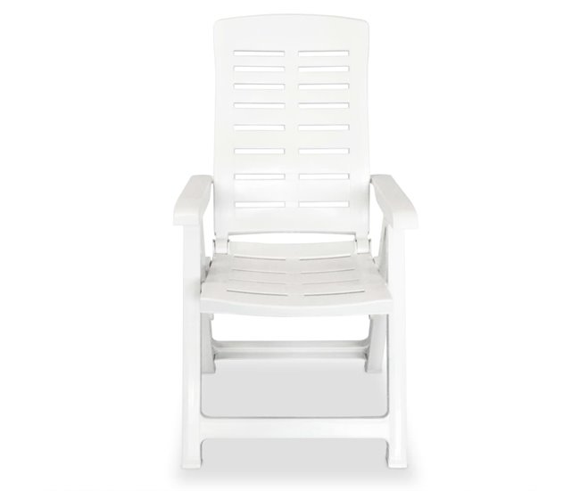 Conforama Sillas De Jardin Reclinables 4 Unidades Plástico Blanco