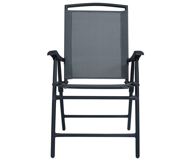 Conforama Sillas Plegables De Jardin 2 Unidades Textilene Gris