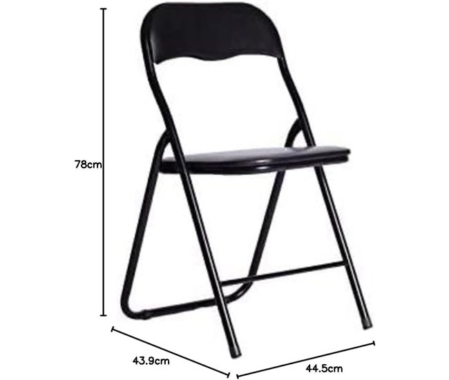Conforama Sillas Plegables Metal Acolchada Piel Sintética (Taupe - Pack De 6 Unidades)