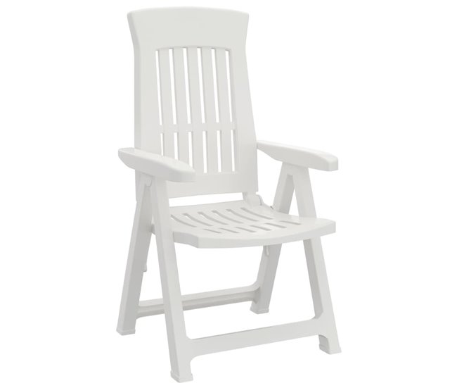 Conforama Sillas Reclinables De Jardin 2 Unidades PP Blanco