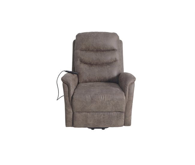 Conforama Sillón CORI relax eléctrico con masaje LIFT UP marrón