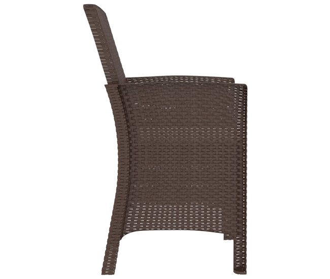 Conforama Sillón De Jardin Con Cojin Ratán PP Marrón