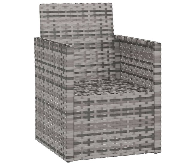 Conforama Sillón De Jardin Con Cojin Ratán Sintético Gris
