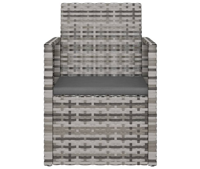 Conforama Sillón De Jardin Con Cojin Ratán Sintético Gris