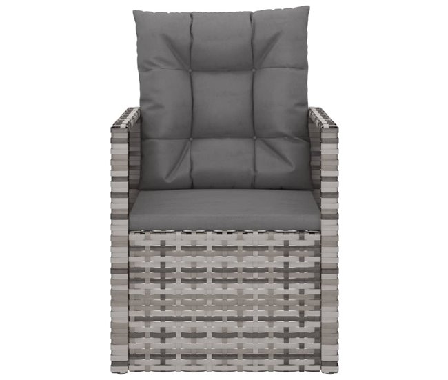Conforama Sillón De Jardin Con Cojin Ratán Sintético Gris