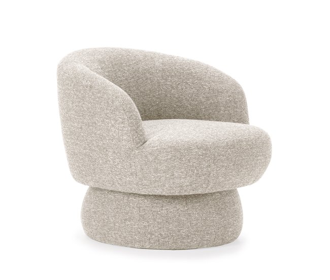 Conforama Sillón Decorativo Rotativo DALI Color Beige