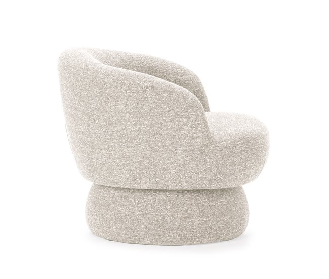 Conforama Sillón Decorativo Rotativo DALI Color Beige