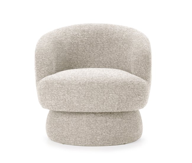 Conforama Sillón decorativo rotativo DALI color beige