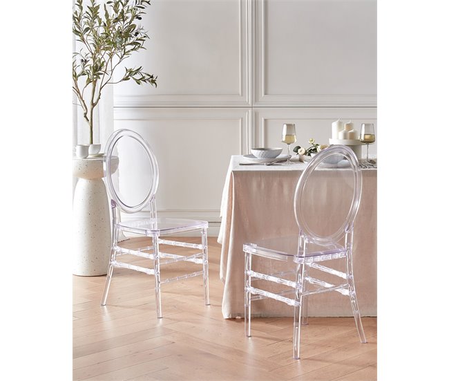 Conforama Sillón Para Eventos Conjunto De 2 Transparente MONTROSE