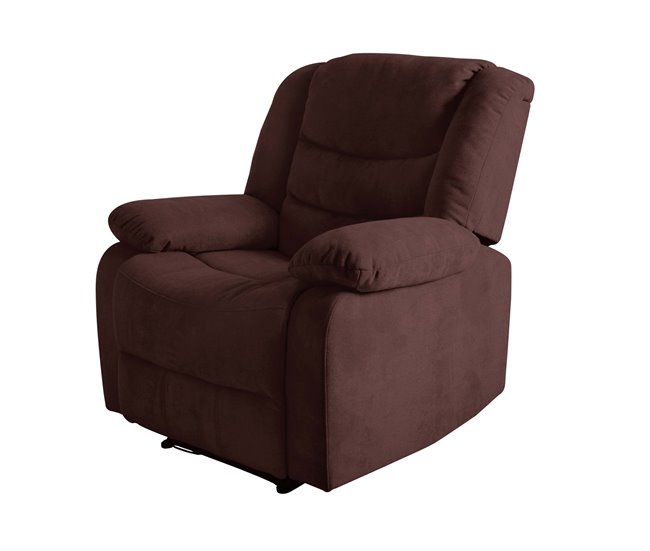 Conforama Sillón Relax De Tela CHEF2 Color Chocolate