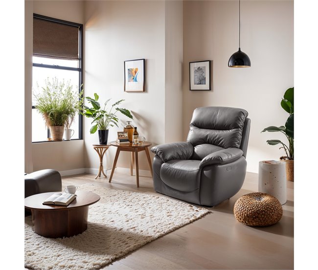 Conforama Sillón Relax Eléctrico ESPRIT Color Marrón