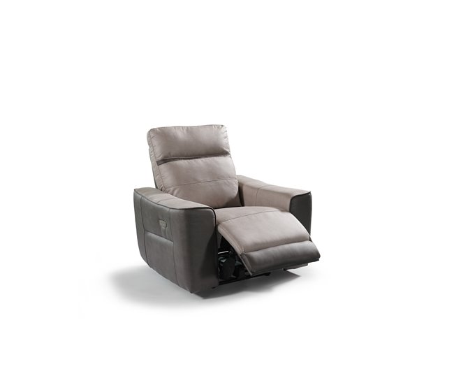 Conforama Sillón Relax Eléctrico MOON Color Gris Claro Y Gris Oscuro