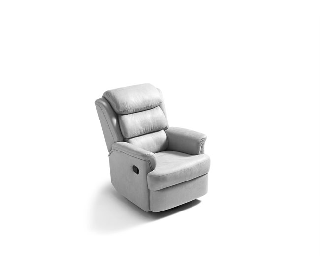 Conforama Sillón Relax Manual Giratorio NAEL Gris Claro