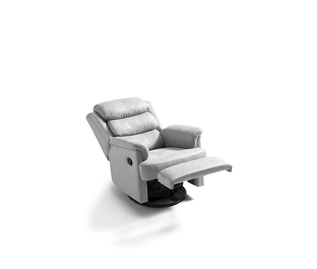 Conforama Sillón Relax Manual Giratorio NAEL Gris Claro