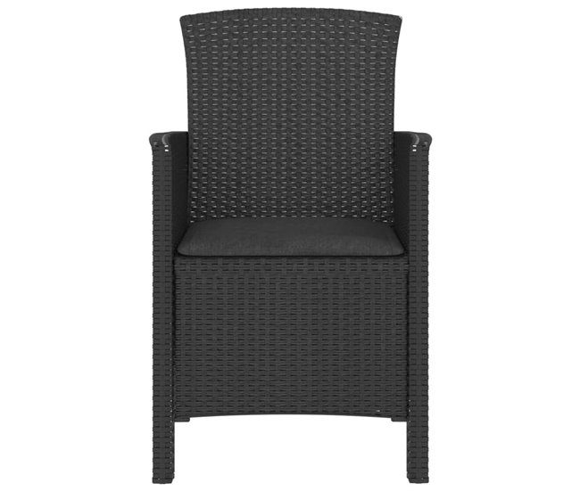 Conforama Sillones De Jardin 2 Unidades Con Cojines Ratán PP Color Grafito