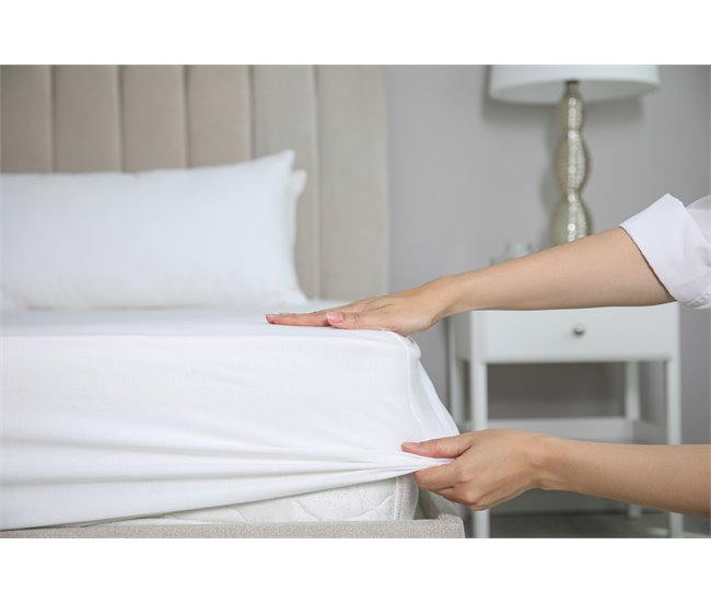 Conforama Simpur Juego De Sabanas 90x200 Blanco Natura 4 Piezas De Algodon 100% Sabana Bajera Ajustable Encimera Y 2 Fundas De Almohoada