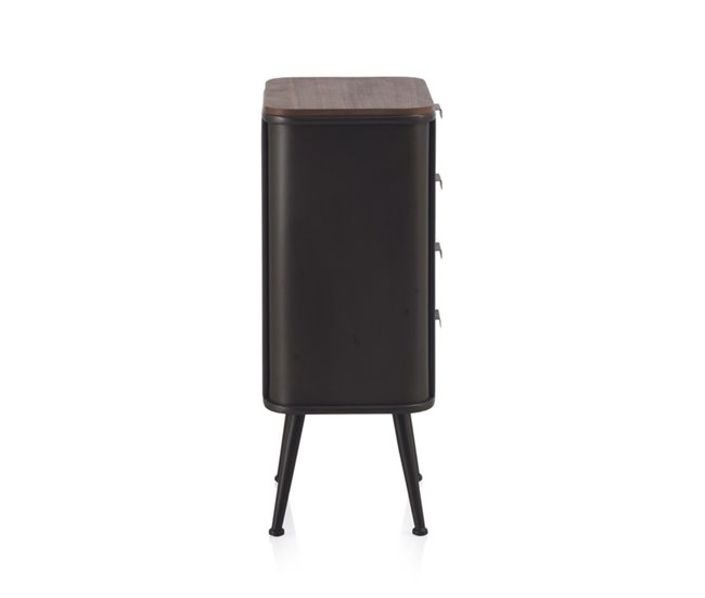 Conforama Sinfonier De Metal Con Encimera Y 4 Cajones De Madera