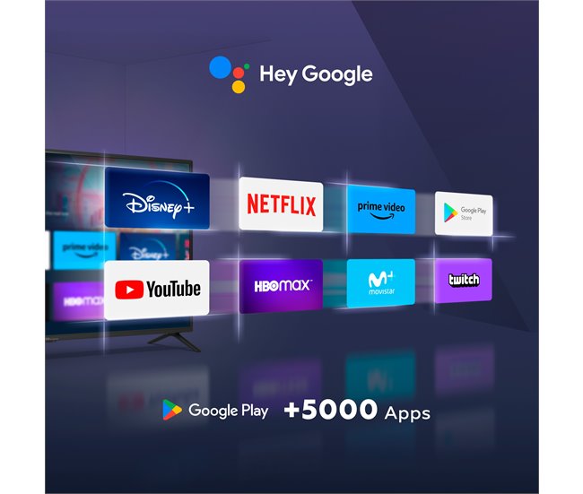 Conforama Smart TV 40 Pulgadas Full HD Hey Google Official Assistant Con Control Por Voz. Televisor Android 11 - TD Systems PRIME40C15GLE