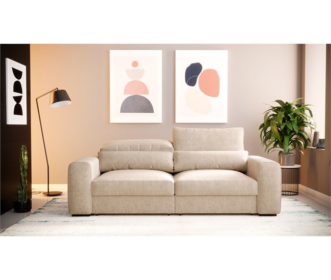Conforama Sofá 3 Plazas LANDON Convertible En Cama Beige