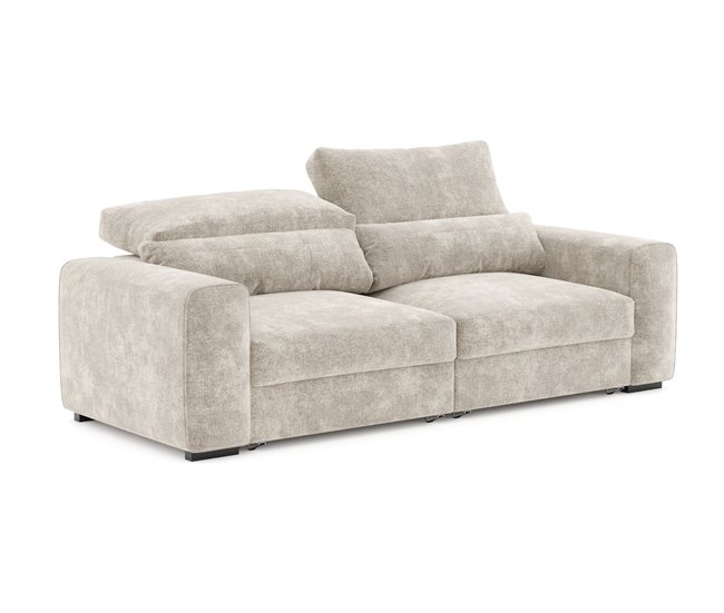 Conforama Sofá 3 Plazas LANDON Convertible En Cama Beige