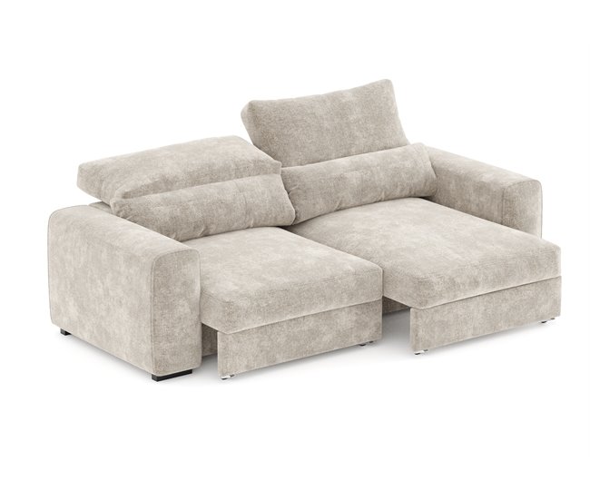 Conforama Sofá 3 Plazas LANDON Convertible En Cama Beige