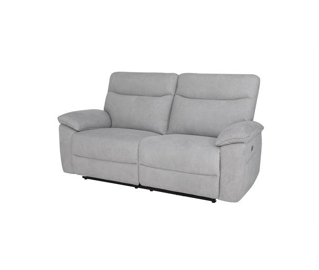 Conforama Sofá BREE 3 Plazas Relax Eléctrico Gris Claro
