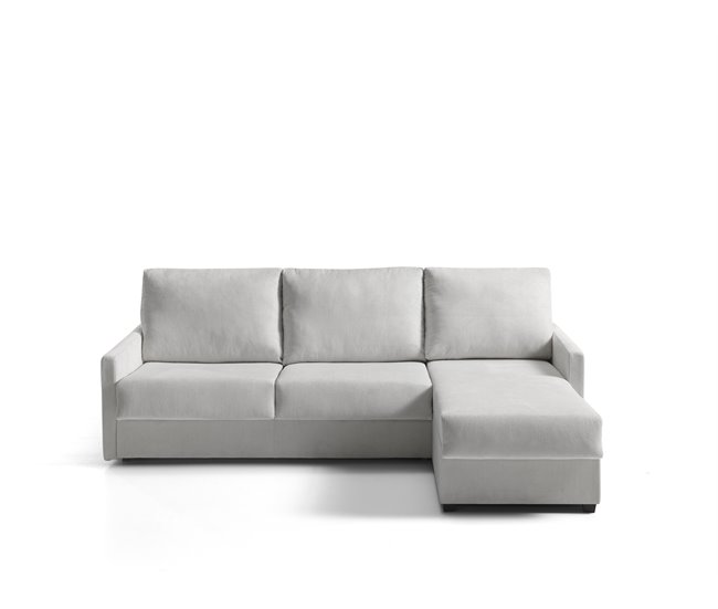 Conforama Sofá cama con longue reversible AVA color gris
