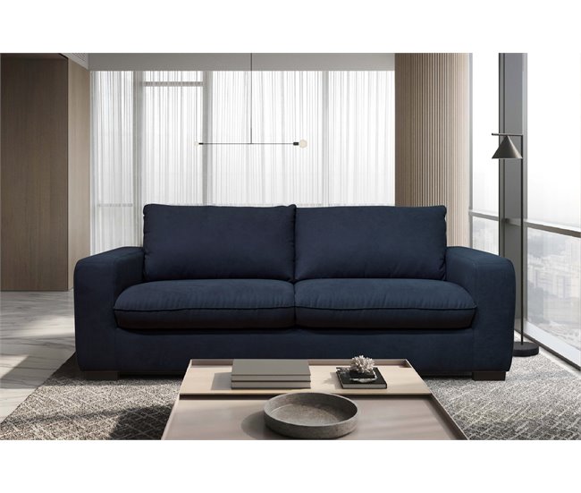 Conforama Sofá Cama SWEET Con Apertura Italiana 3 Plazas Azul
