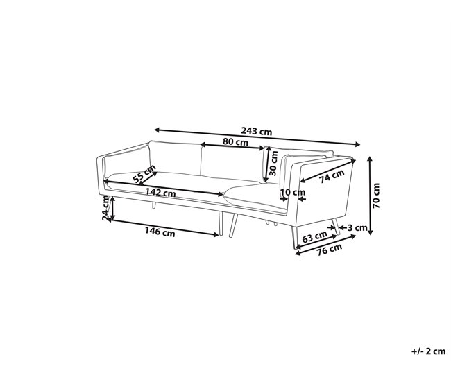 Conforama Sofá De Jardín De 3 Plazas Izquierdo Beige LORETELLO
