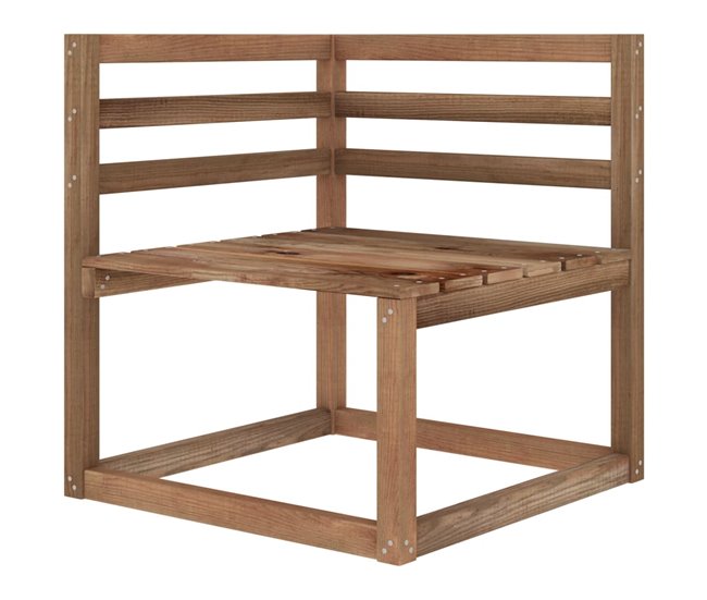 Conforama Sofá De Palets De Jardín 2 Plazas Cojines Verde Madera De Pino