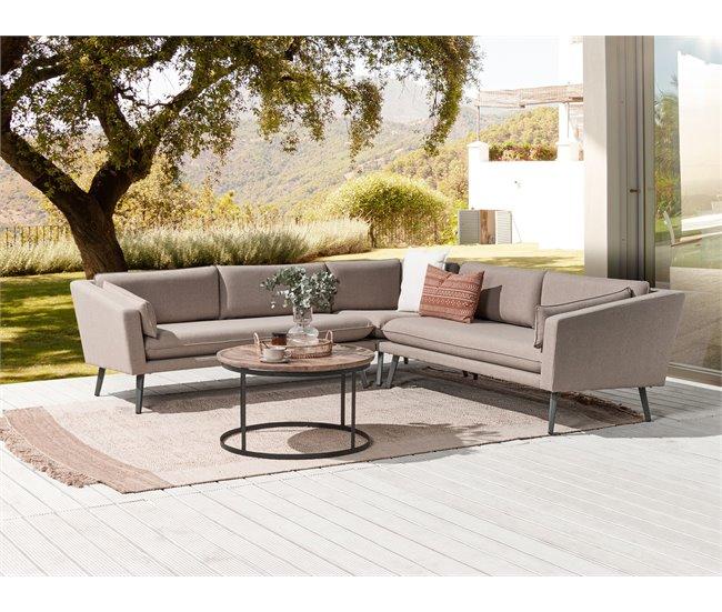 Conforama Sofá Esquinero 5 Plazas Modular Beige/gris LORETELLO