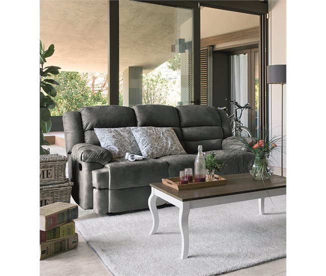 Conforama Sofá Relax 3 Plazas BERRY Color Antracita