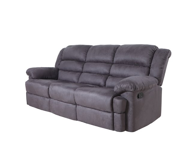Conforama Sofá Relax 3 Plazas BERRY Color Antracita