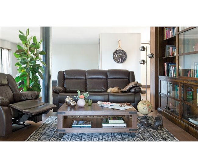 Conforama Sofá Relax 3 Plazas LOTUS Color Chocolate