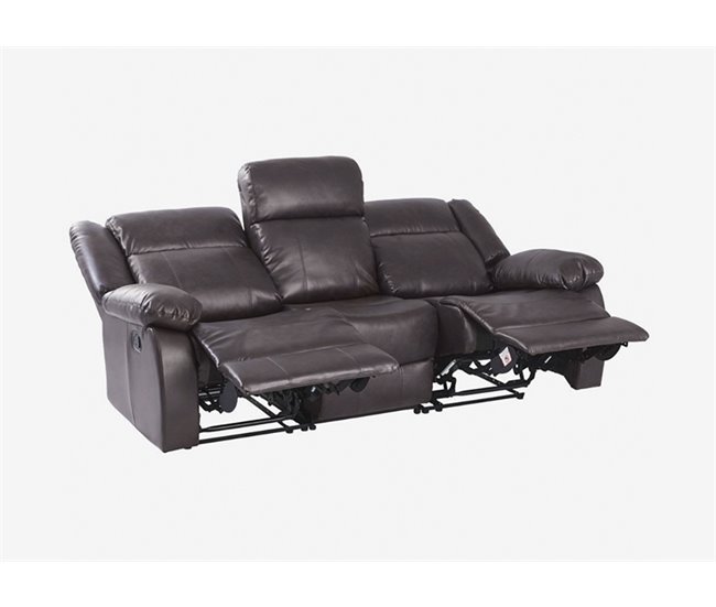 Conforama Sofá Relax 3 Plazas LOTUS Color Chocolate