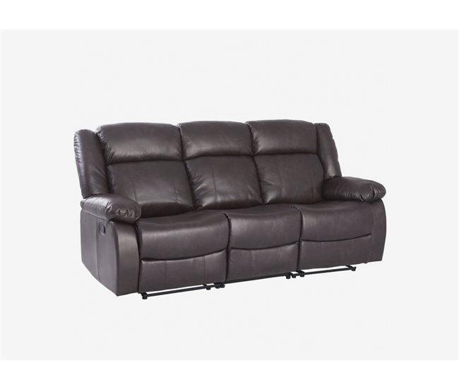 Conforama Sofá Relax 3 Plazas LOTUS Color Chocolate