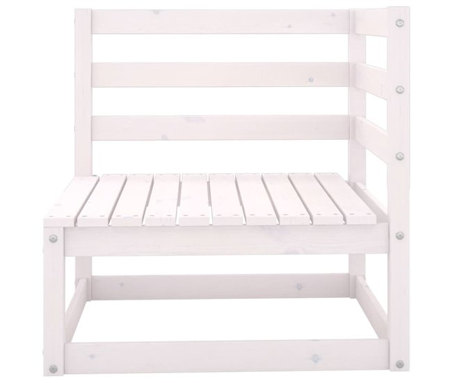 Conforama Sofás De Esquina De Jardín 2 Uds Blanco Madera Maciza De Pino