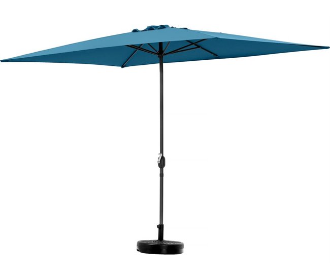 Conforama Sombrilla de jardín "Sol 2" - Rectángulo - 2 x 3 m - Azul