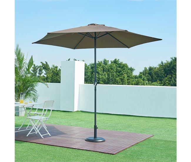 Conforama Soporte De Sombrilla Bionaz Redondo Hormigón 45x5cm - Negro [casa.pro]
