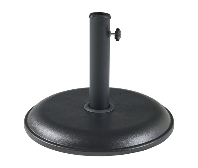 Conforama Soporte de sombrilla Bionaz redondo hormigón 45x5cm - Negro [casa.pro]