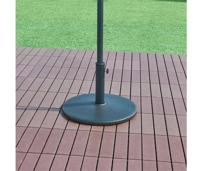 Conforama Soporte De Sombrilla Bionaz Redondo Hormigón 50x5 5cm - Negro [casa.pro]