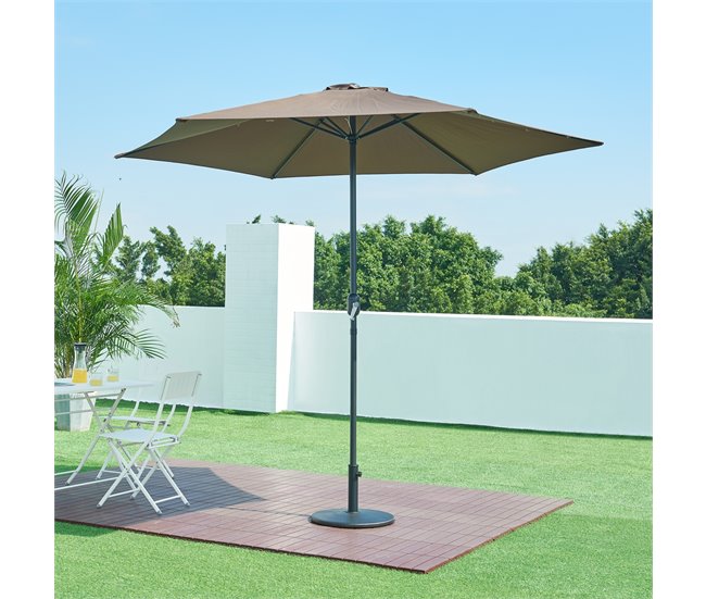 Conforama Soporte De Sombrilla Bionaz Redondo Hormigón 50x5 5cm - Negro [casa.pro]