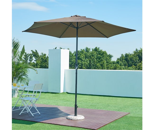 Conforama Soporte De Sombrilla Bitritto Circular Ø45 X 6 Cm Hormigón - Aspecto Grava [casa.pro]