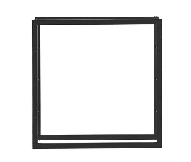 Conforama Soporte Para Leña Kasan Acero 100 X 100 X 25 Cm Negro [en.casa]