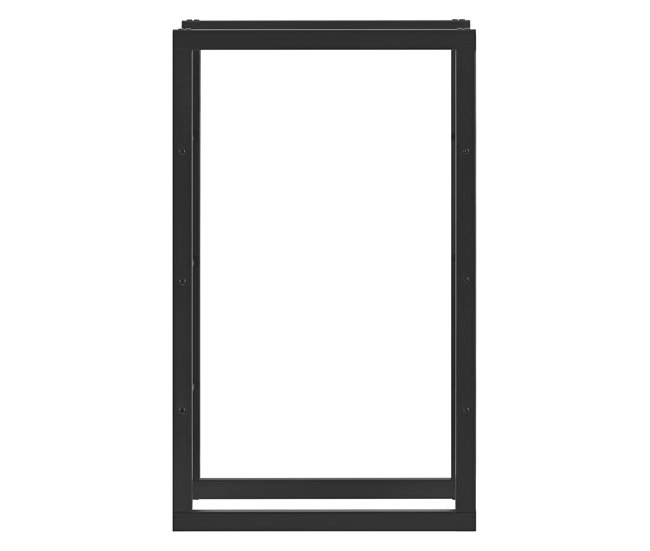 Conforama Soporte Para Leña Kasan Acero 60 X 100 X 25 Cm Negro [en.casa]