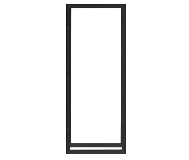 Conforama Soporte Para Leña Kasan Acero 60 X 150 X 25 Cm Negro [en.casa]