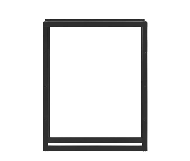 Conforama Soporte Para Leña Kasan Acero 80 X 100 X 25 Cm Negro [en.casa]