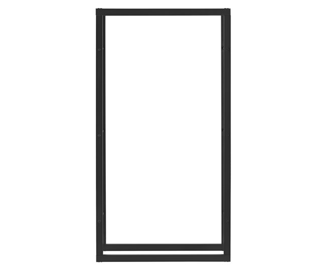 Conforama Soporte Para Leña Kasan Acero 80 X 150 X 25 Cm Negro [en.casa]