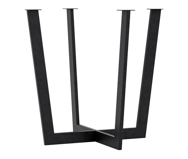 Conforama Soporte Para Mesa De Comedor Kaustinen Acero 72x84x84cm - Negro [en.casa]