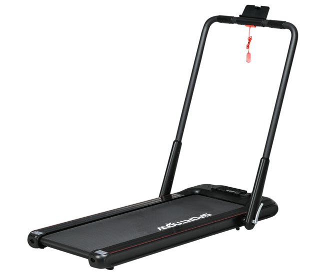 Conforama SPORTNOW 2 en 1 Cinta de Correr Plegable Velocidad 12 km/h Cinta de Andar Control Remoto Superficie de Carrera 36x105 cm Pantalla LED y Ruedas para Fitness en Casa 135x65x106 cm Negro